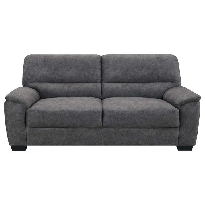 Hartsook Upholstered Pillow Top Arm Sofa Charcoal Grey