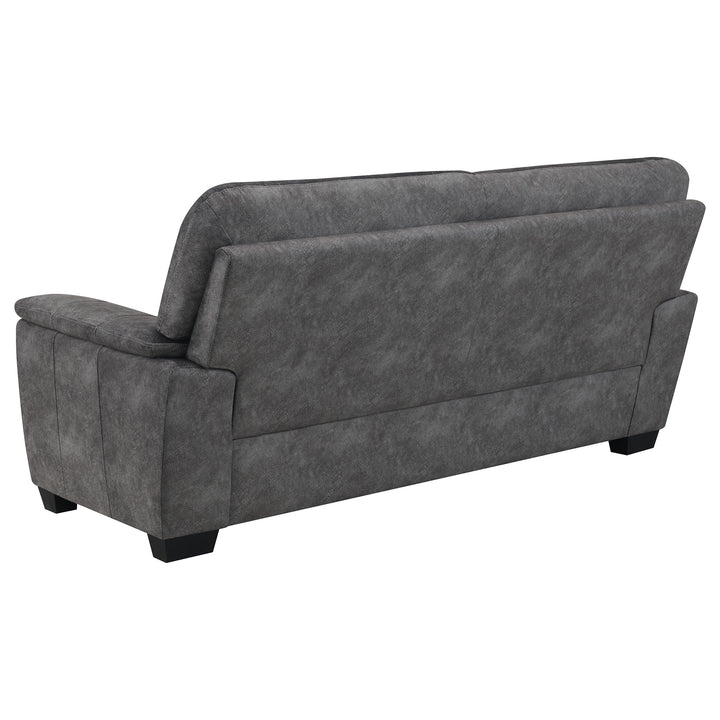 Hartsook Upholstered Pillow Top Arm Sofa Charcoal Grey