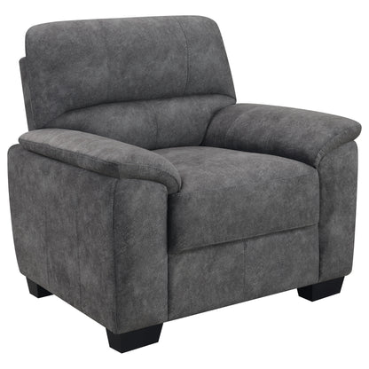 Hartsook Upholstered Pillow Top Arm Chair Charcoal Grey