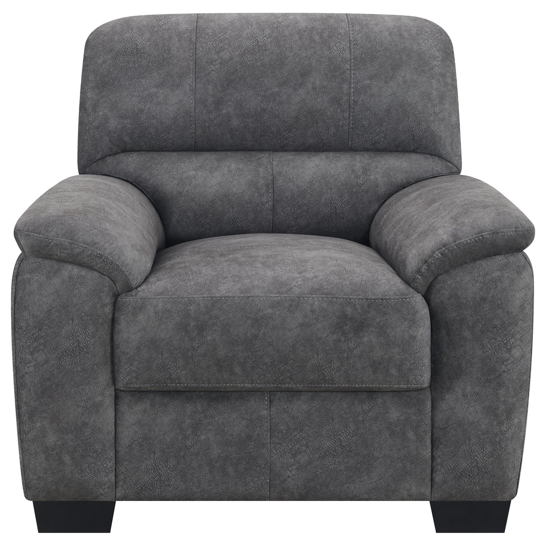 Hartsook Upholstered Pillow Top Arm Chair Charcoal Grey