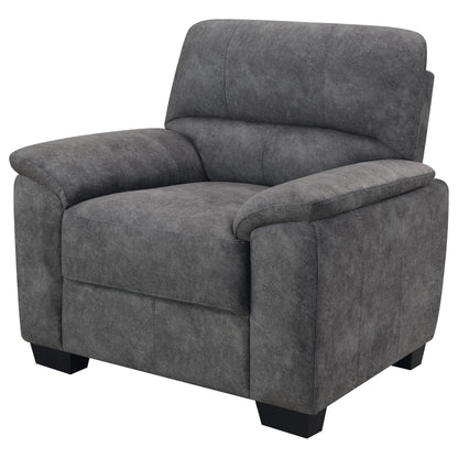 Hartsook Upholstered Pillow Top Arm Chair Charcoal Grey