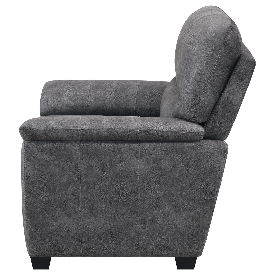 Hartsook Upholstered Pillow Top Arm Chair Charcoal Grey