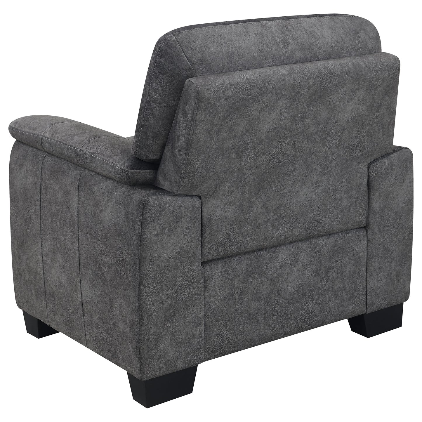 Hartsook Upholstered Pillow Top Arm Chair Charcoal Grey