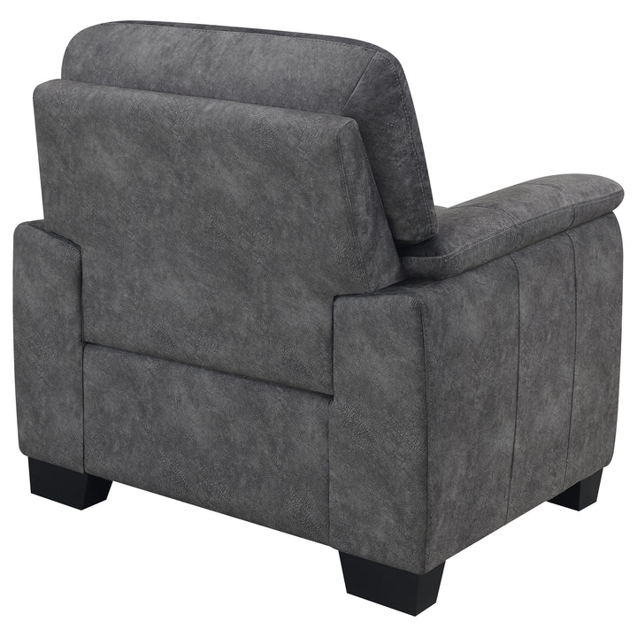 Hartsook Upholstered Pillow Top Arm Chair Charcoal Grey