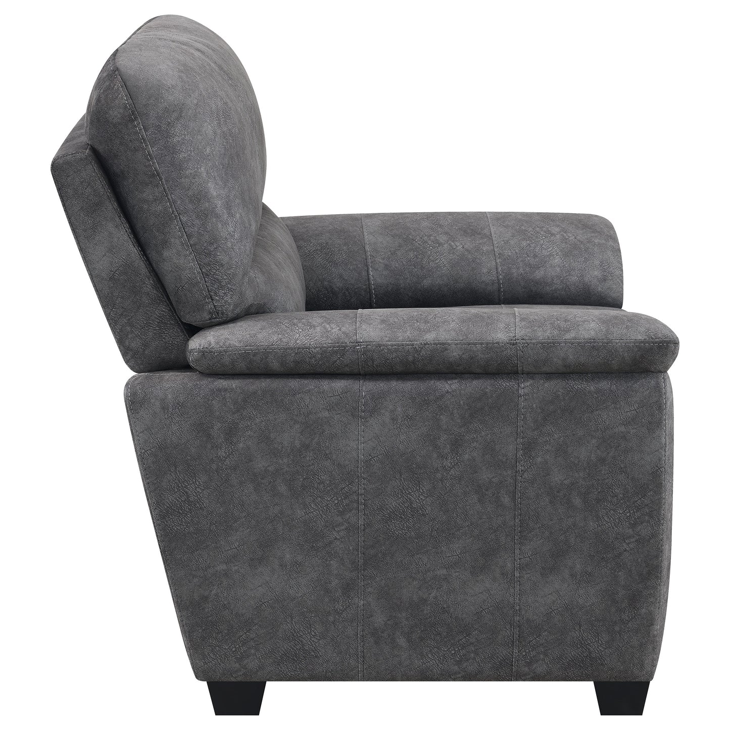 Hartsook Upholstered Pillow Top Arm Chair Charcoal Grey