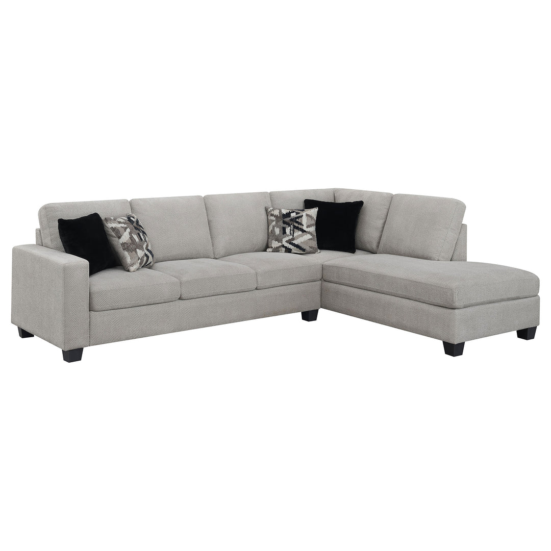 Whitson Cushion Back Upholstered Sectional Stone