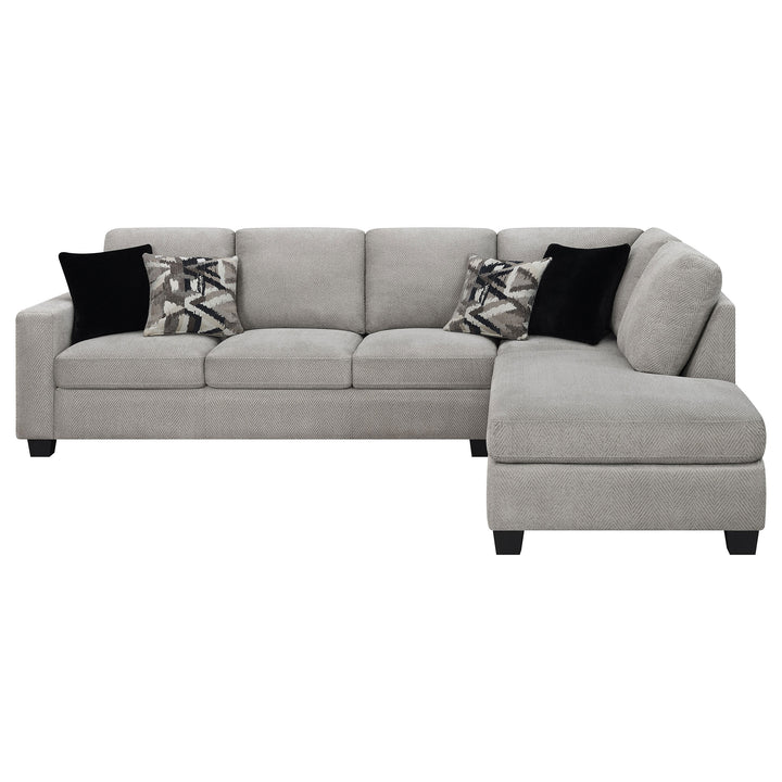 Whitson Cushion Back Upholstered Sectional Stone