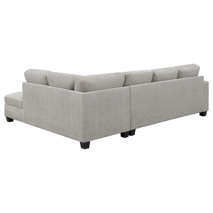 Whitson Cushion Back Upholstered Sectional Stone