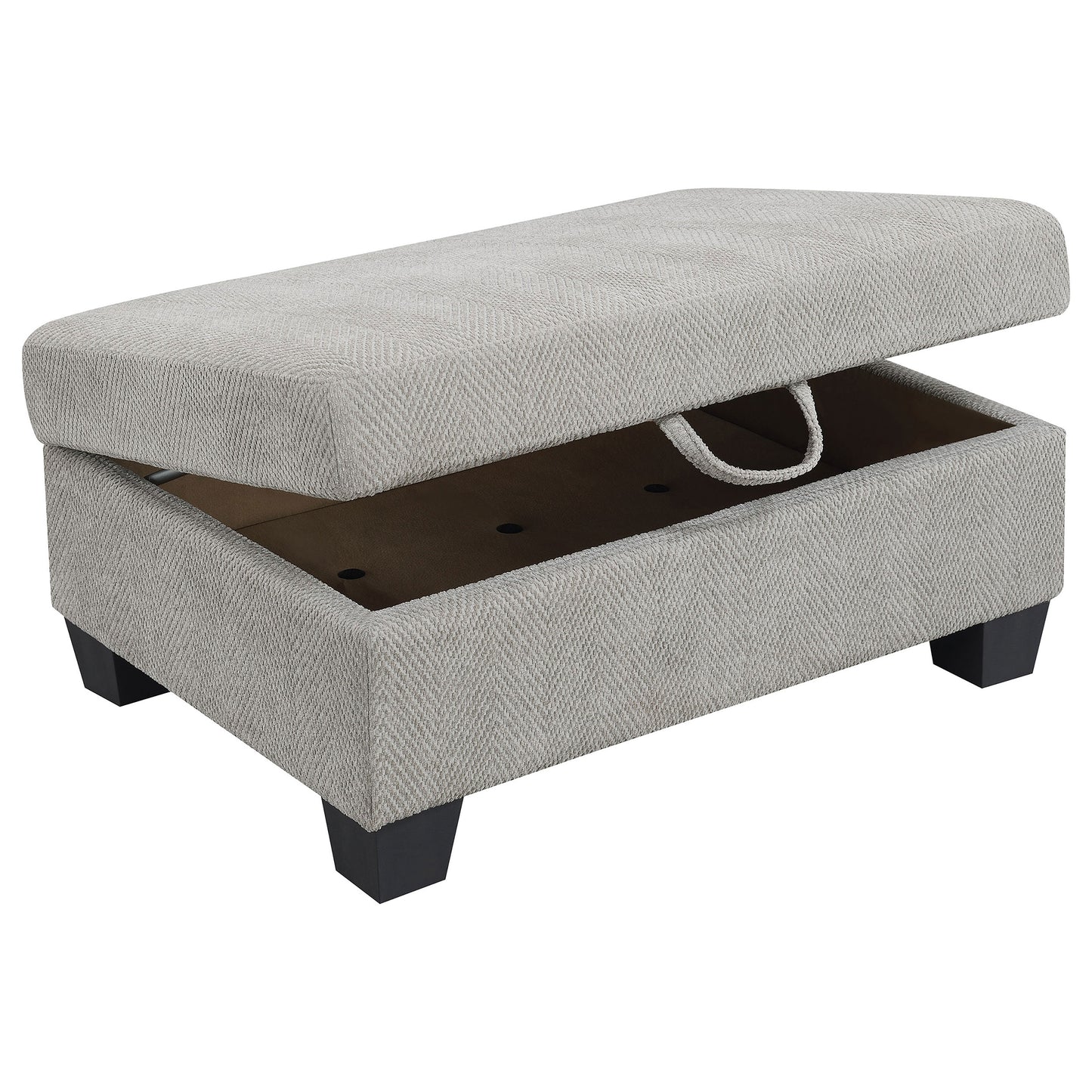 Whitson Upholstered Storage Ottoman Stone