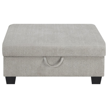 Whitson Upholstered Storage Ottoman Stone