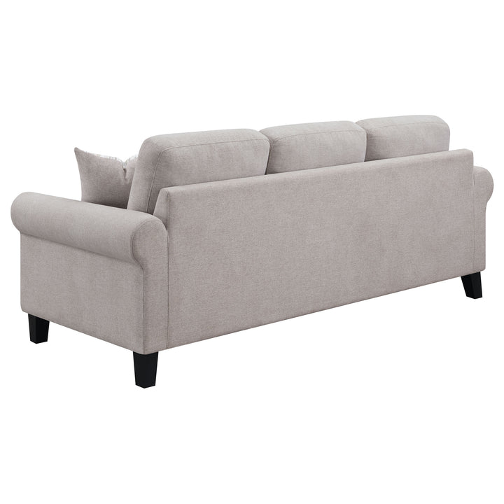 Nadine Upholstered Round Arm Sofa Oatmeal