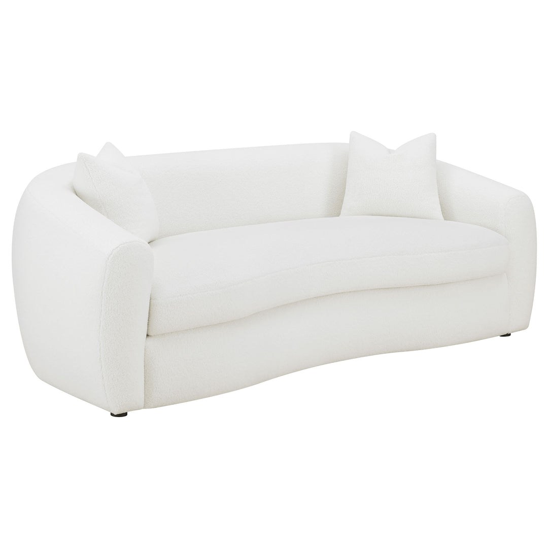 Isabella 2-piece Upholstered Tight Back Living Room Set White