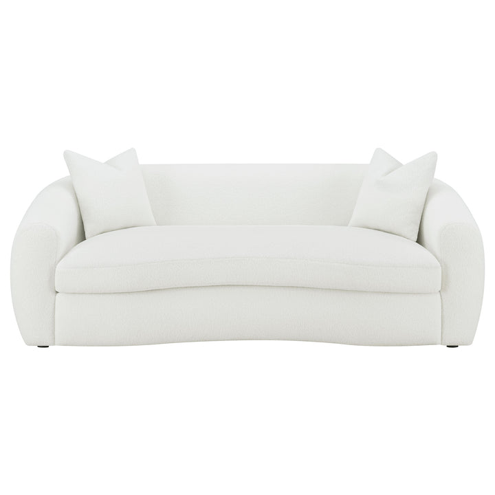 Isabella 2-piece Upholstered Tight Back Living Room Set White