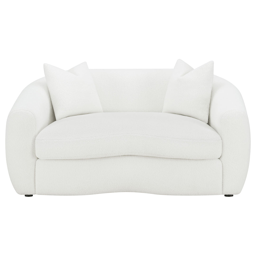 Isabella 2-piece Upholstered Tight Back Living Room Set White