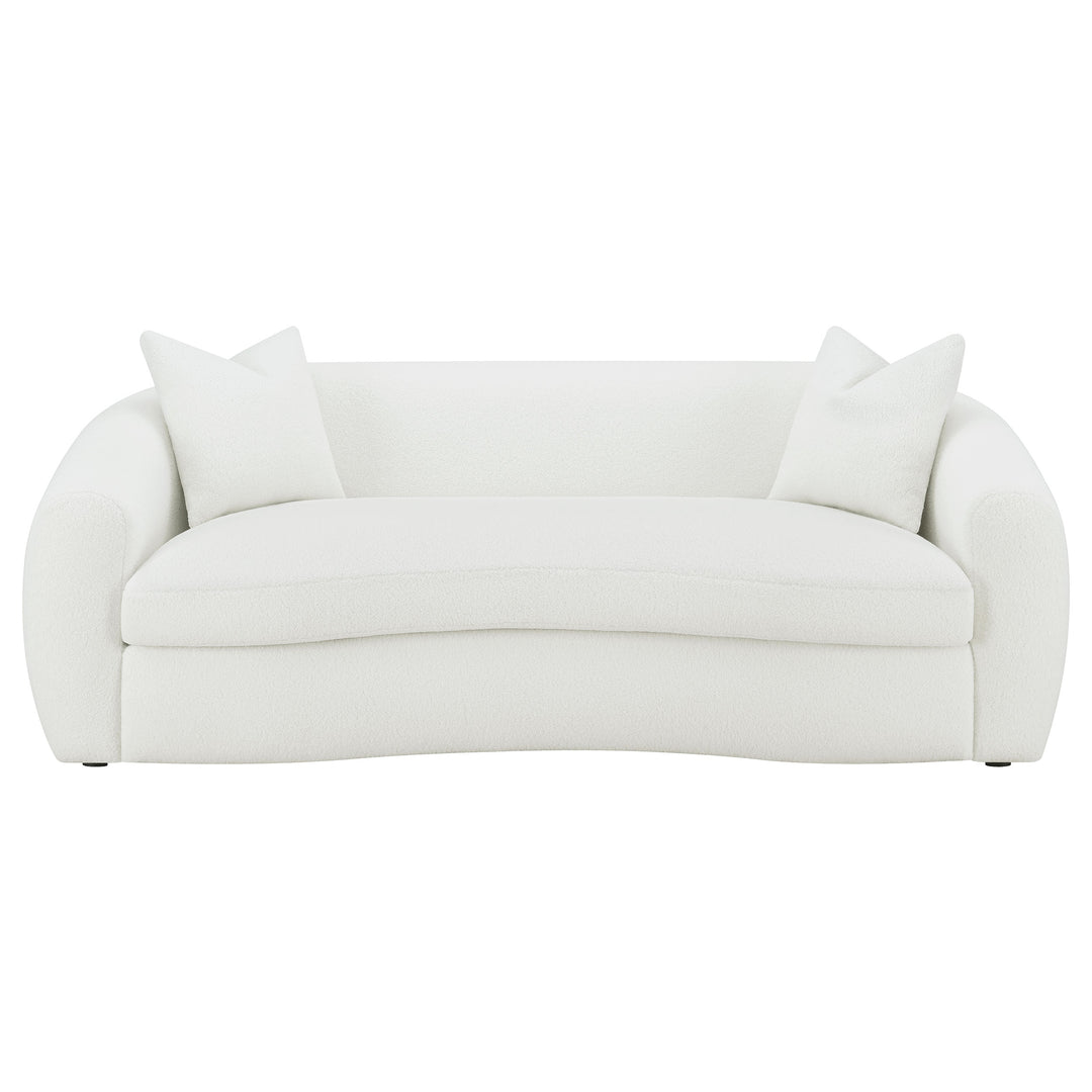 Isabella 3-piece Upholstered Tight Back Living Room Set White