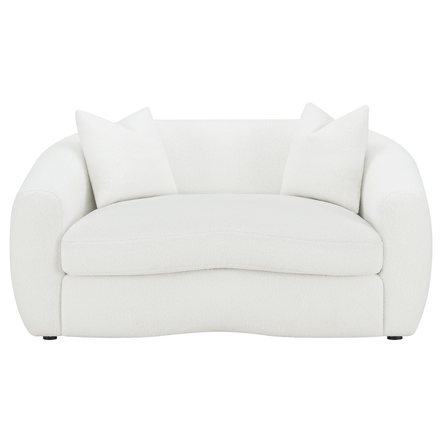 Isabella 3-piece Upholstered Tight Back Living Room Set White