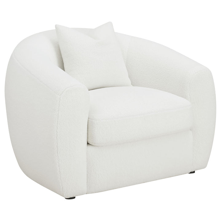 Isabella 3-piece Upholstered Tight Back Living Room Set White