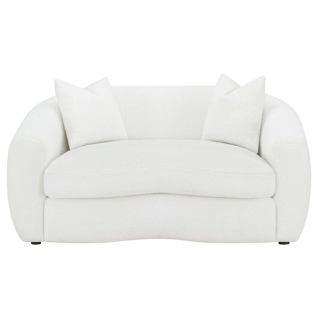 Isabella Upholstered Tight Back Loveseat White