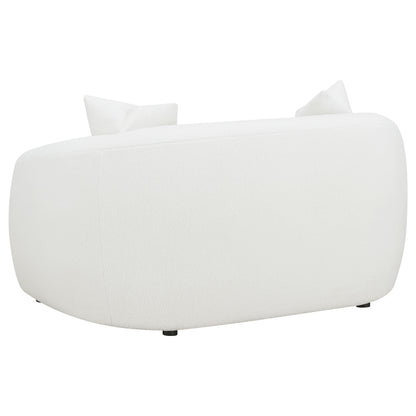 Isabella Upholstered Tight Back Loveseat White