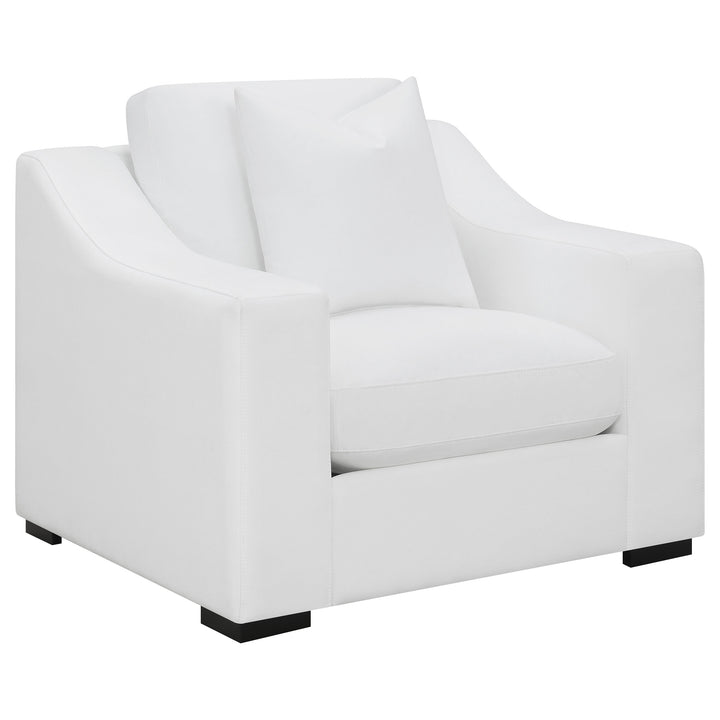 Ashlyn Upholstered Sloped Arms Chair White