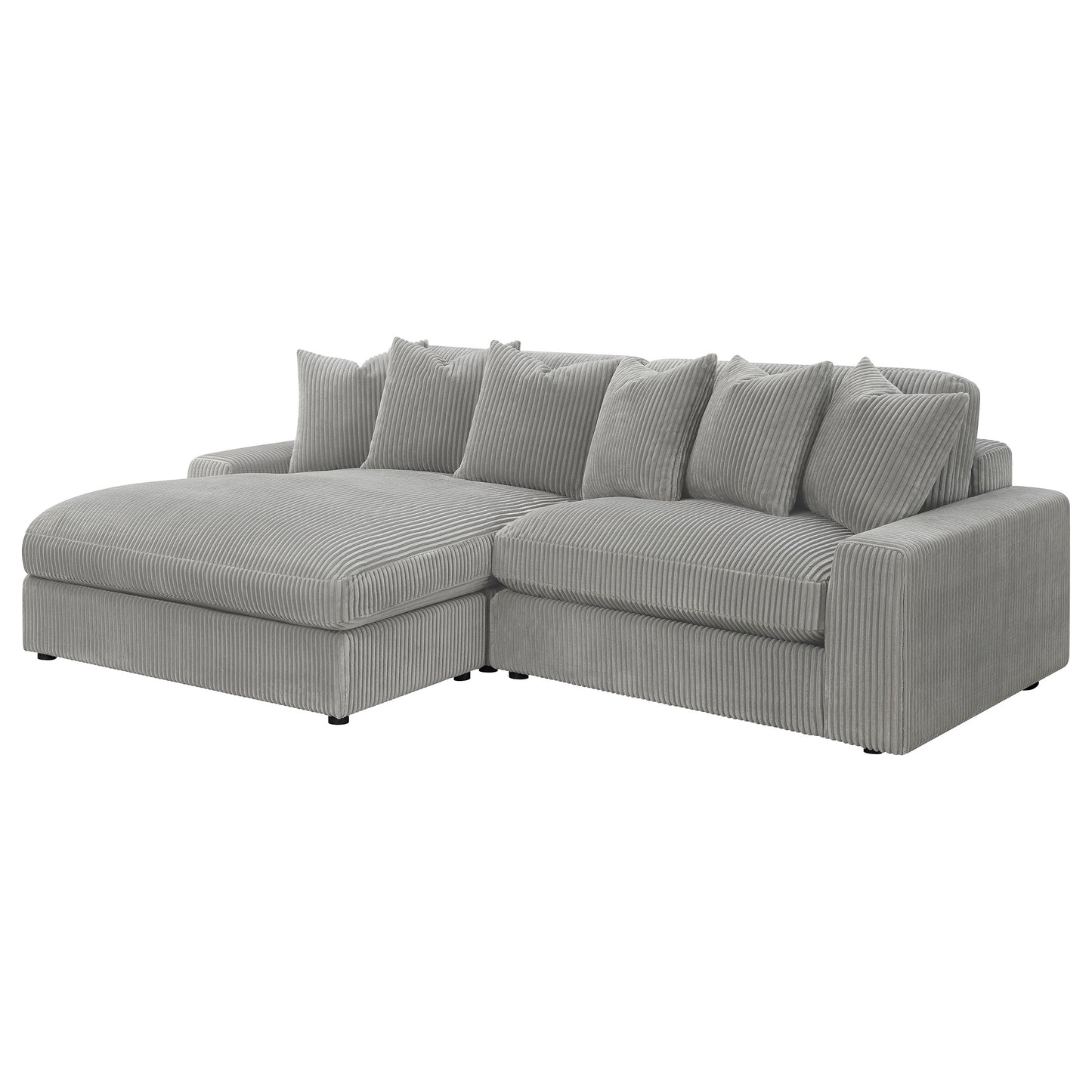 Blaine Upholstered Reversible Sectional Fog