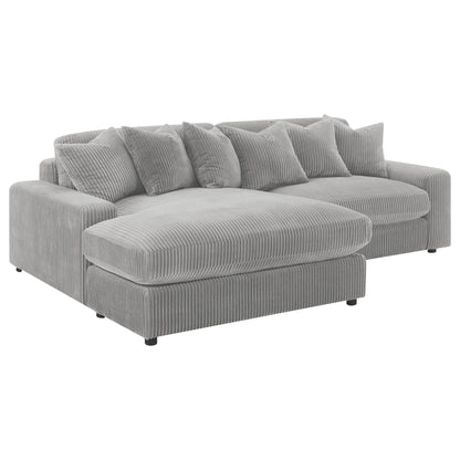 Blaine Upholstered Reversible Sectional Fog