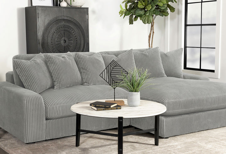 Blaine Upholstered Reversible Sectional Fog