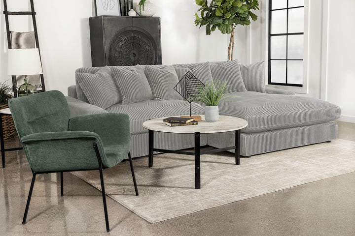 Blaine Upholstered Reversible Sectional Fog