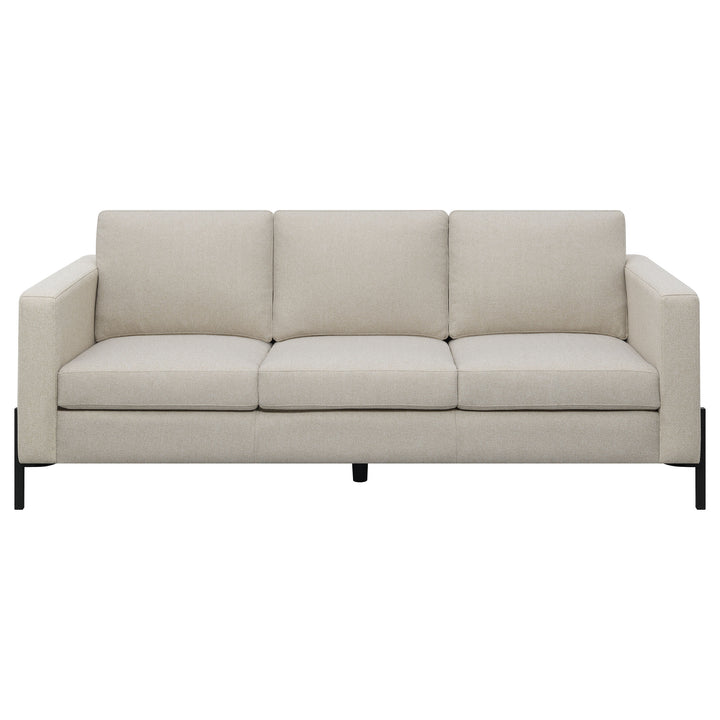 Tilly 3-piece Upholstered Track Arms Sofa Set Oatmeal