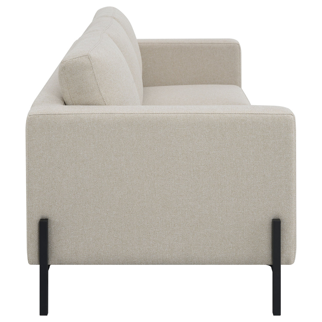 Tilly 3-piece Upholstered Track Arms Sofa Set Oatmeal