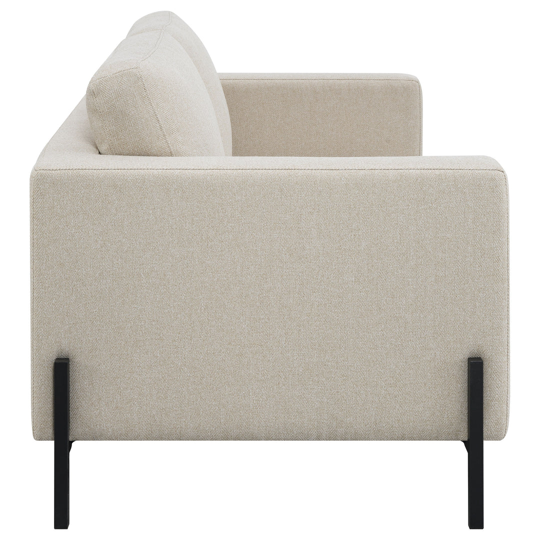 Tilly 3-piece Upholstered Track Arms Sofa Set Oatmeal