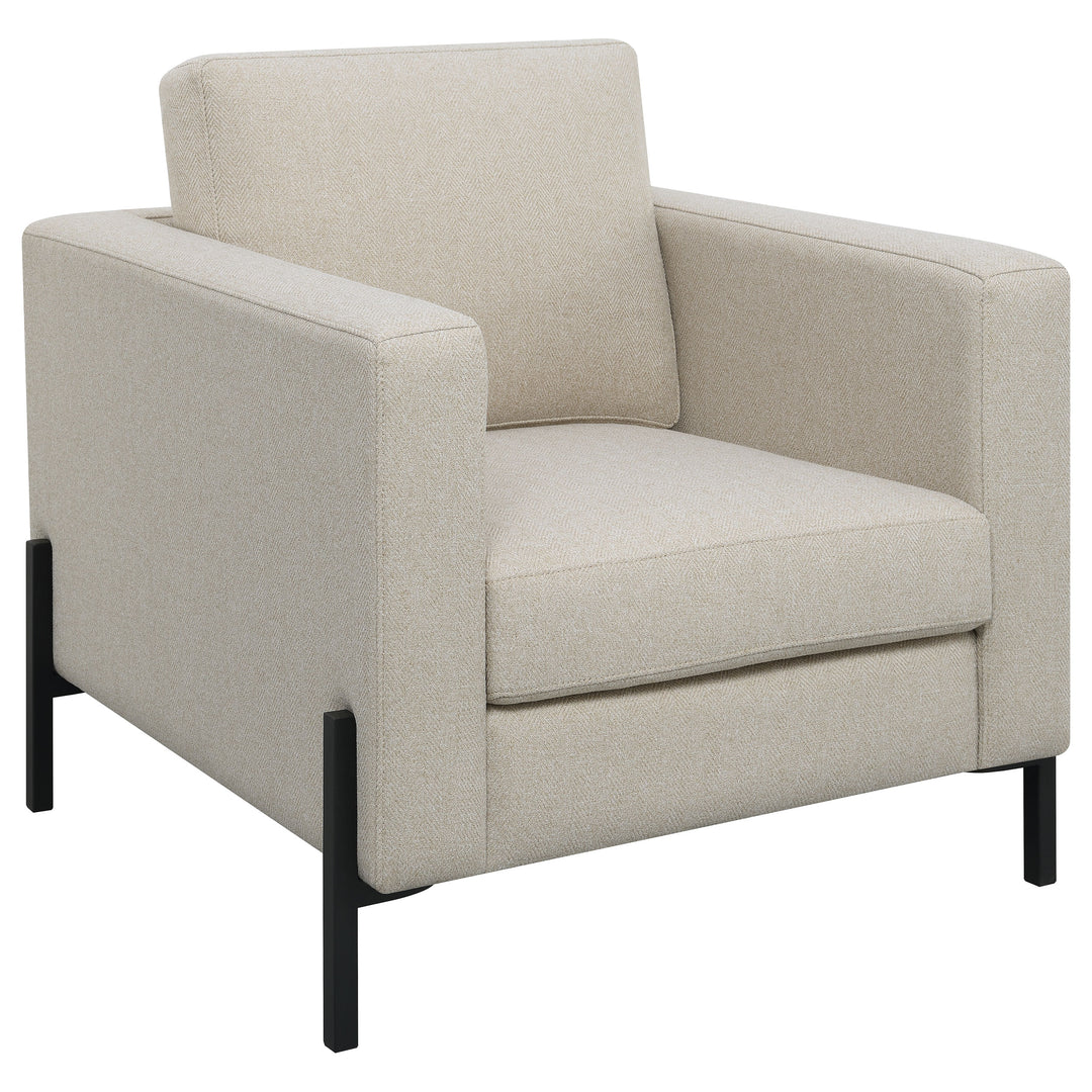 Tilly 3-piece Upholstered Track Arms Sofa Set Oatmeal