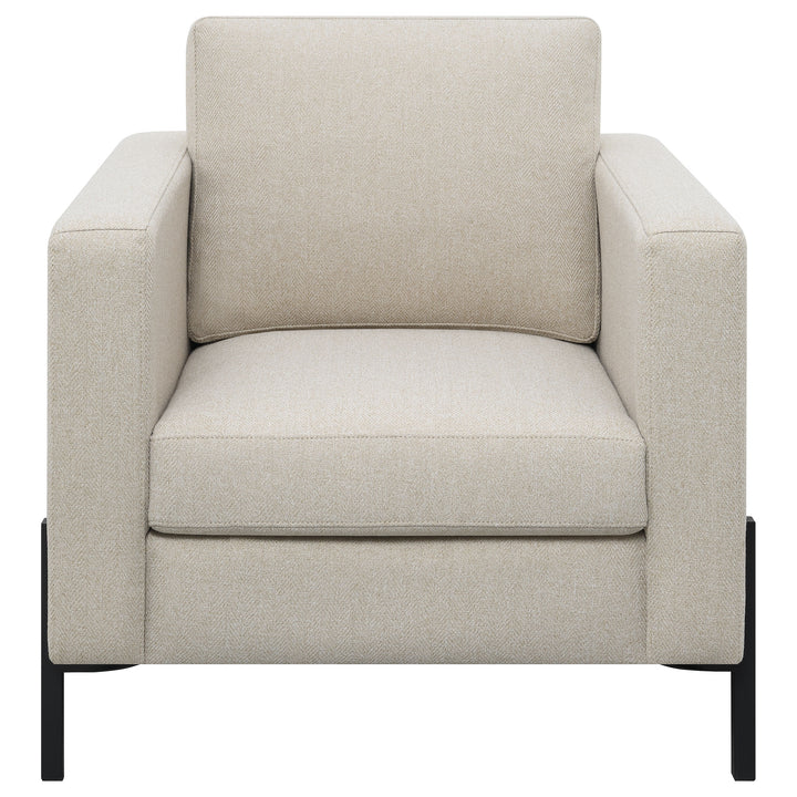 Tilly 3-piece Upholstered Track Arms Sofa Set Oatmeal