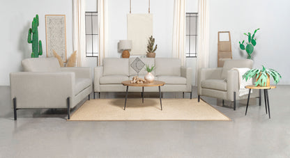 Tilly Upholstered Track Arms Sofa Oatmeal