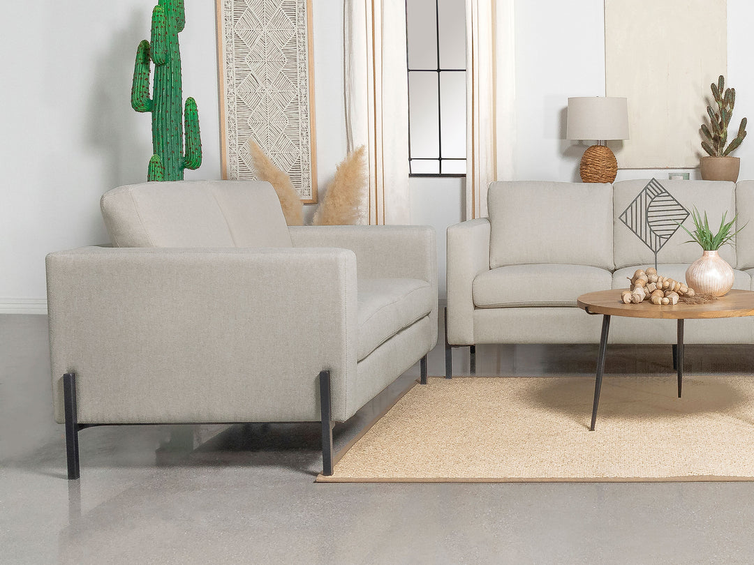 Tilly Upholstered Track Arms Loveseat Oatmeal