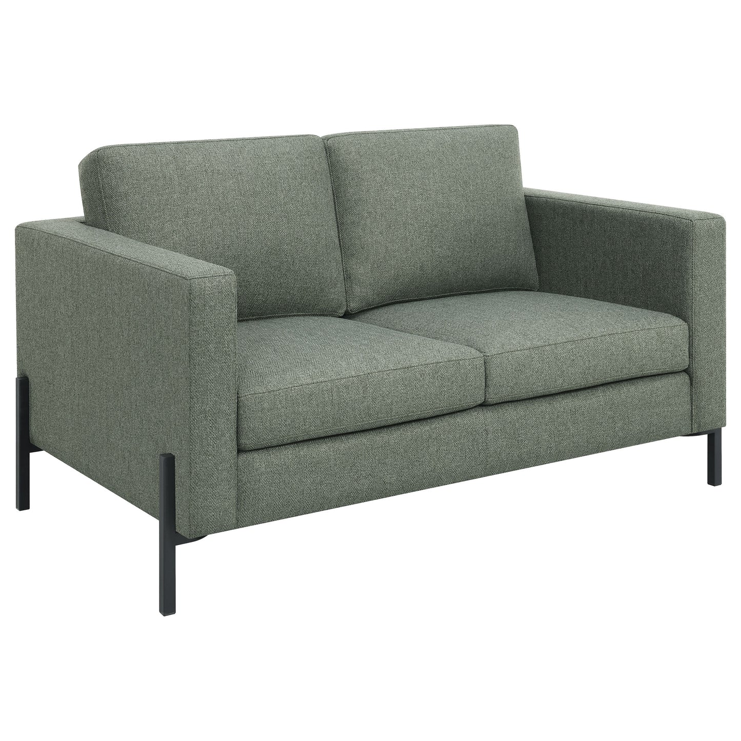 Tilly 2-piece Upholstered Track Arms Sofa Set Sage