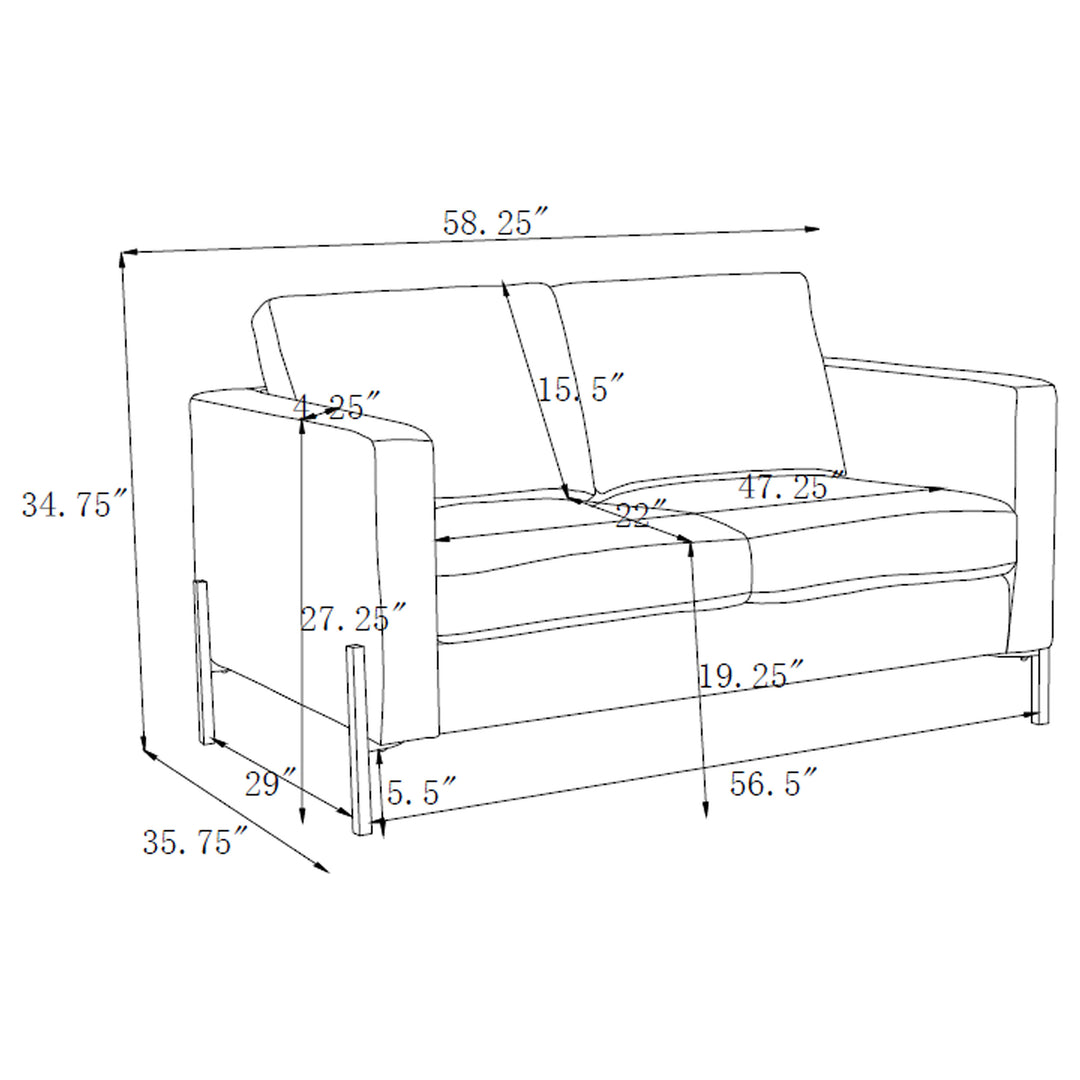 Tilly 2-piece Upholstered Track Arms Sofa Set Sage