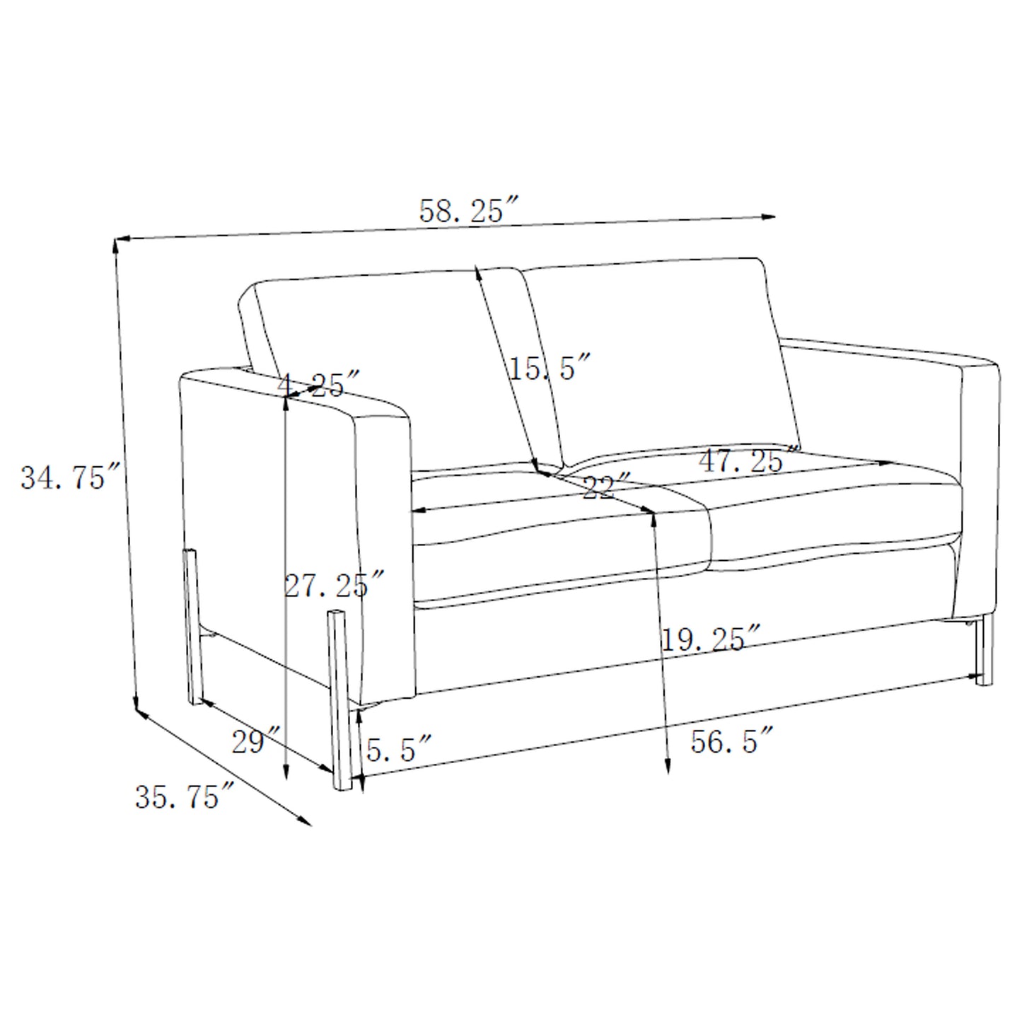 Tilly 2-piece Upholstered Track Arms Sofa Set Sage