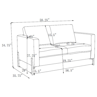 Tilly 2-piece Upholstered Track Arms Sofa Set Sage