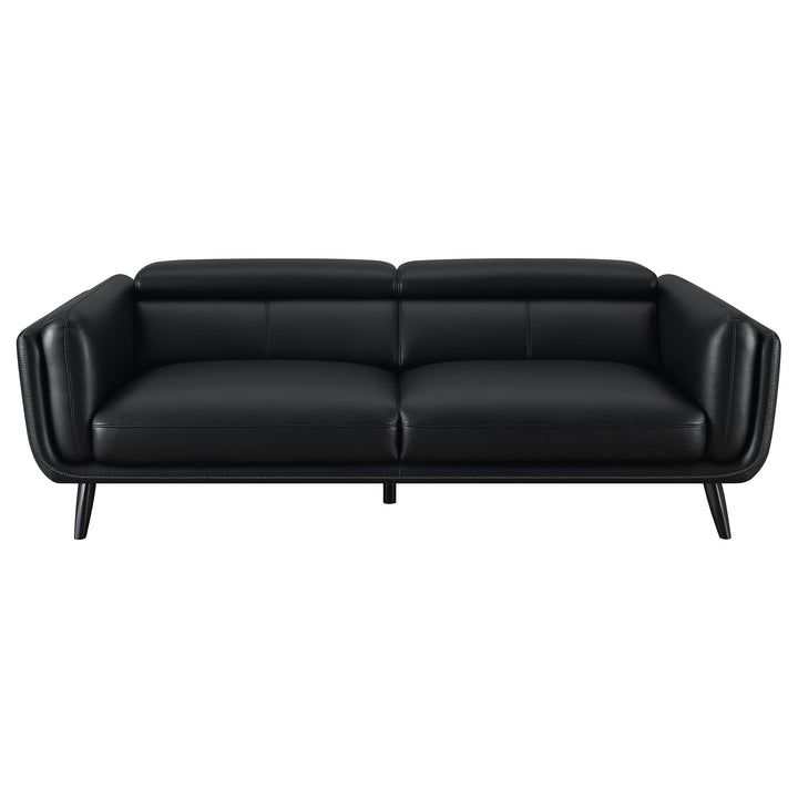 Shania 3-piece Track Arms Living Room Set Black