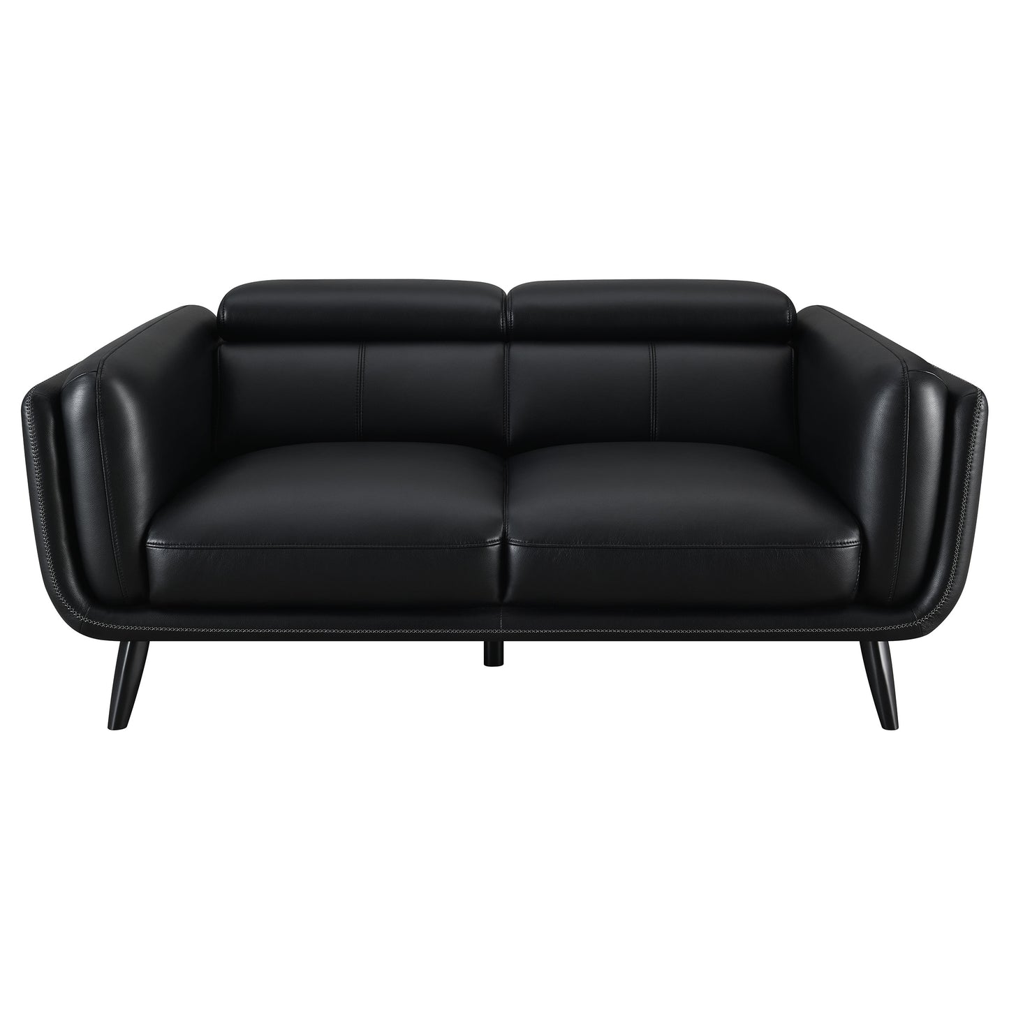 Shania 3-piece Track Arms Living Room Set Black