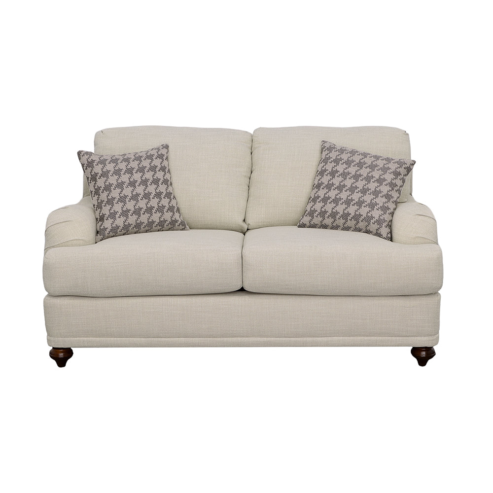 Glenn Cushion Back Loveseat Light Grey