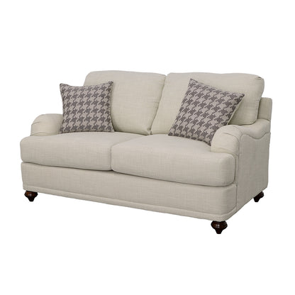 Glenn Cushion Back Loveseat Light Grey