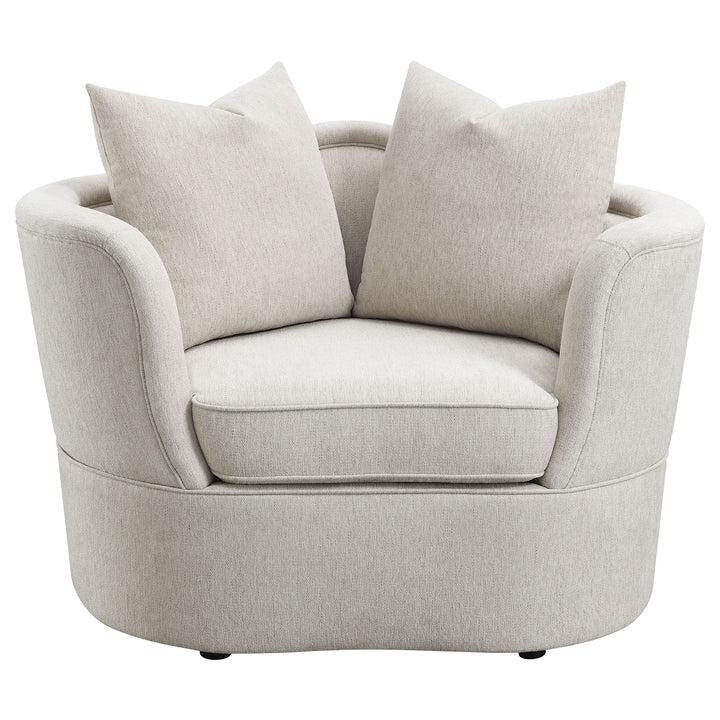 Kamilah Upholstered Chair with Camel Back Beige