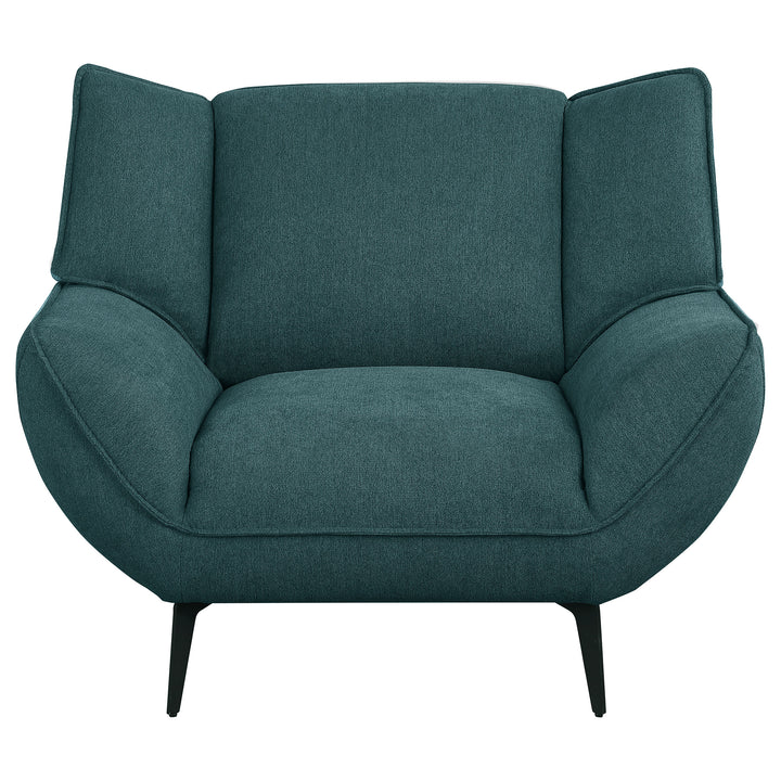 Acton 3-piece Upholstered Flared Arm Sofa Set Teal Blue