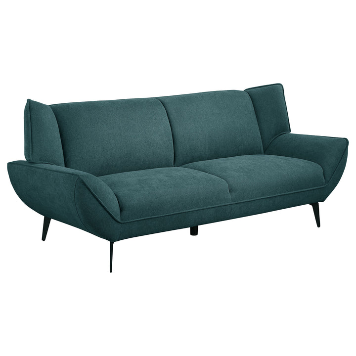 Acton Upholstered Flared Arm Sofa Teal Blue