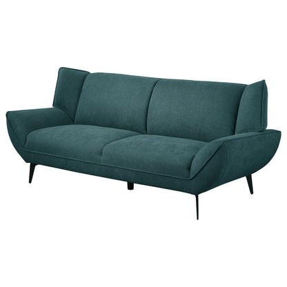 Acton Upholstered Flared Arm Sofa Teal Blue