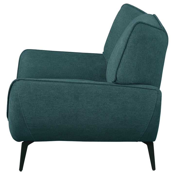 Acton Upholstered Flared Arm Chair Teal Blue