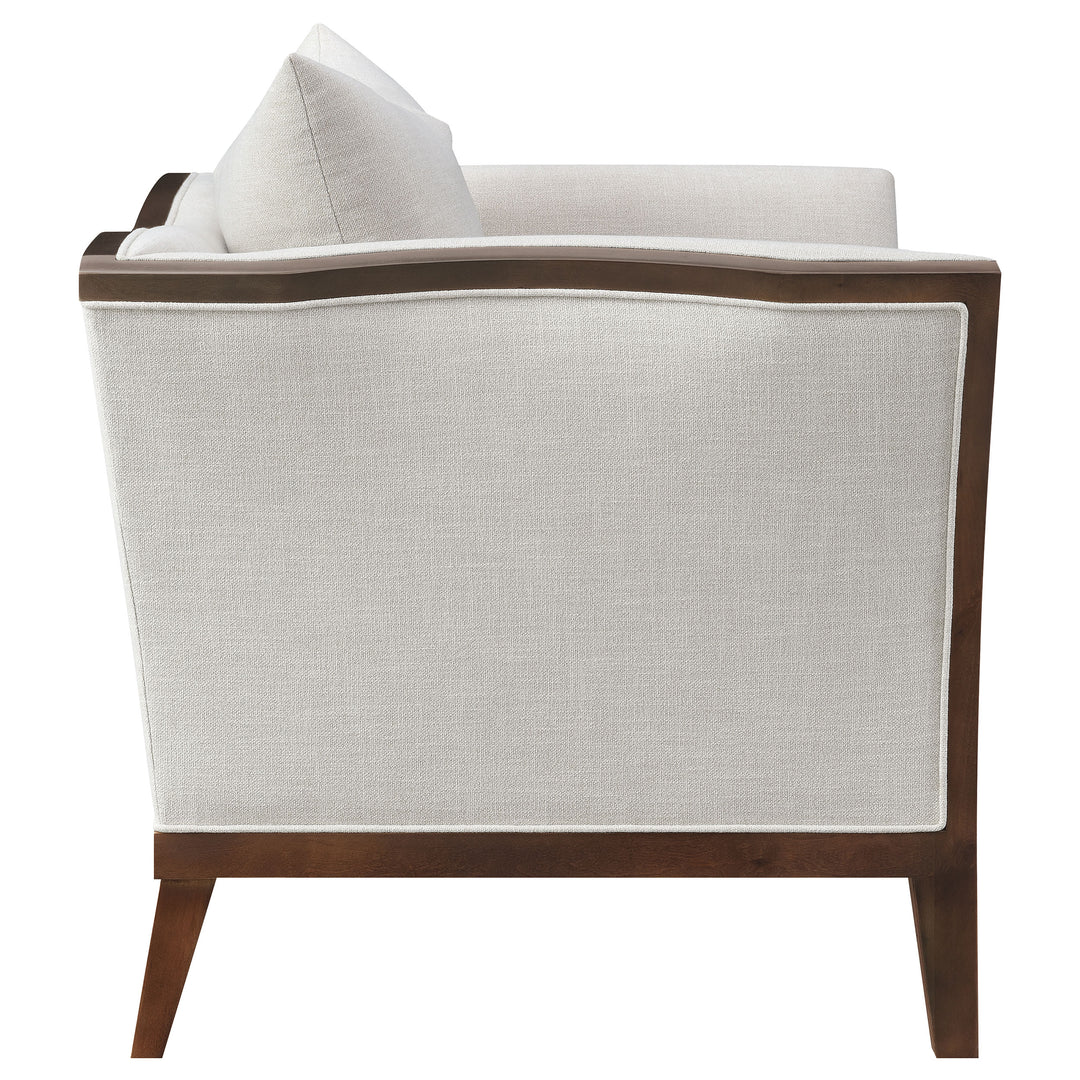 Lorraine Upholstered Chair with Flared Arms Beige