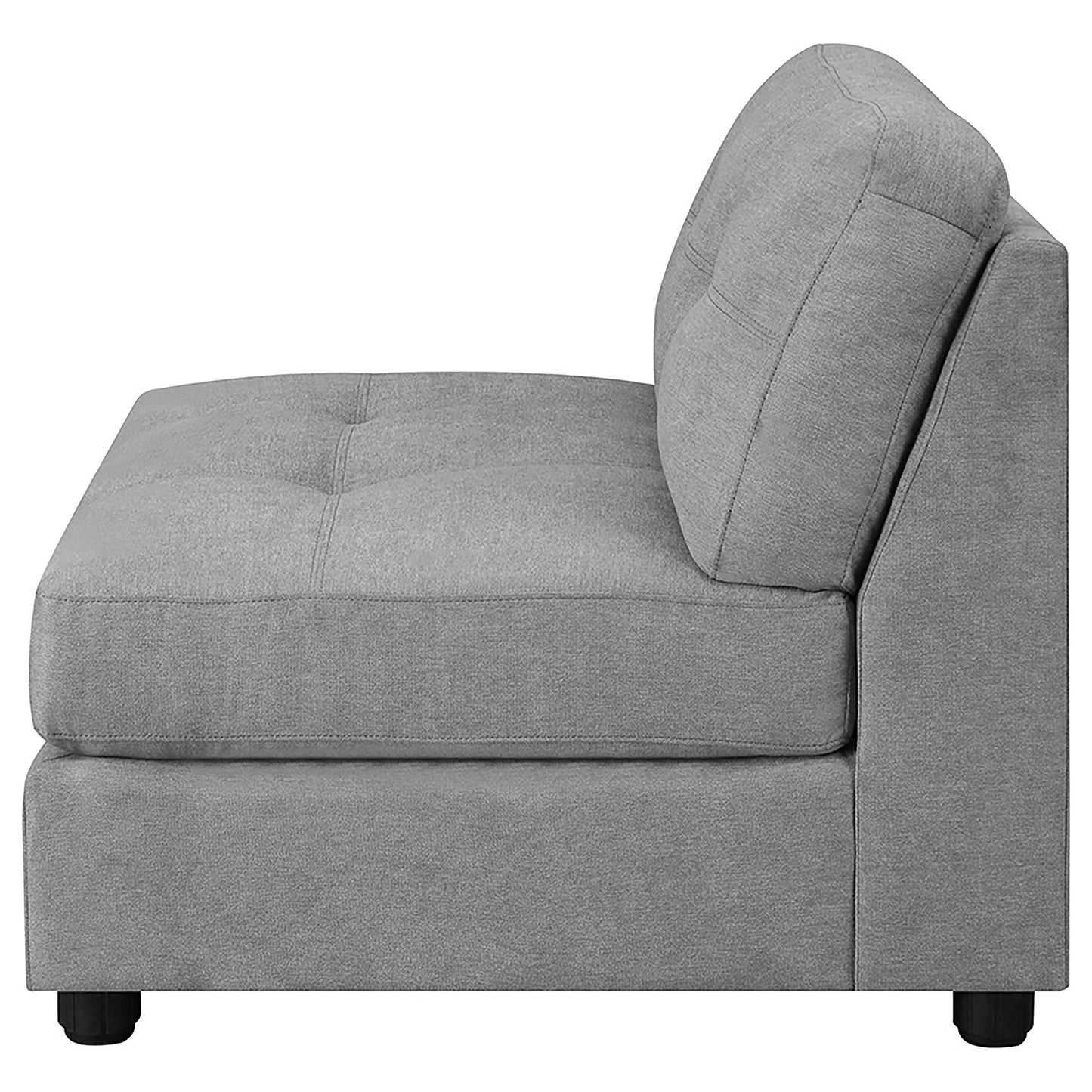 Claude Tufted Cushion Back Armless Chair Dove